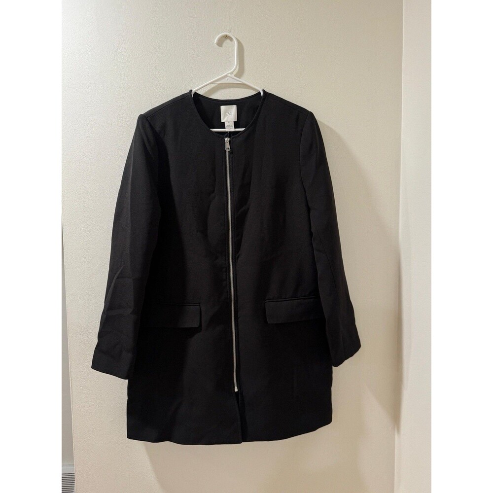 H&M Long Sleeve Zip Front Pocket Detail Jacket Size M